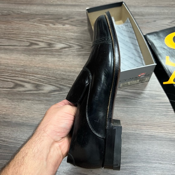 NEW Stacy Adams Madison Black Cap Toe Loafers 9 D main image 4